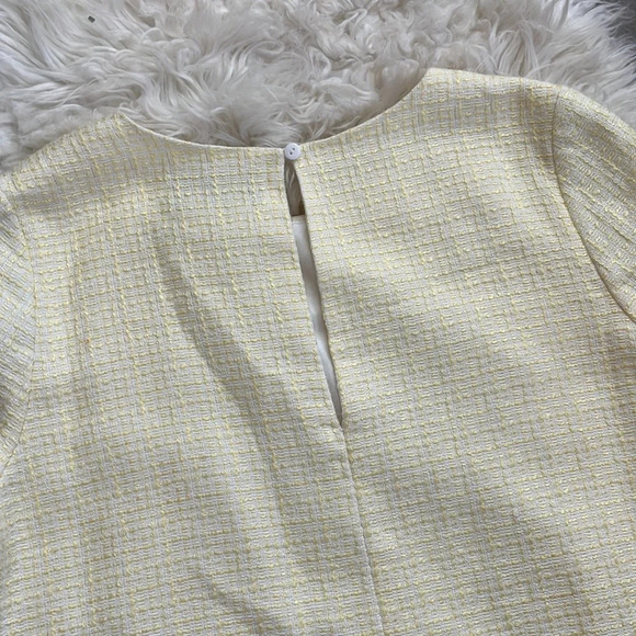 Blaque Label Yellow Tweed Long Sleeve Dress Size Medium - Picture 5 of 5